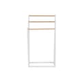 Miniatyrbild 3 av 4: Handdukshängare golvmodell Home ESPRIT Vit Naturell Metall Bambu 45 x 22 x 85 cm