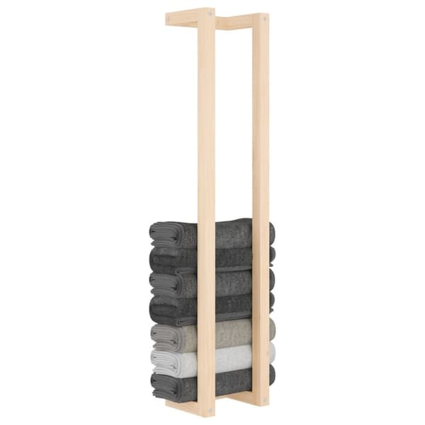 vidaXL håndklædeholder 23x18x110 cm massivt fyrretræ -  Håndklædeholdere