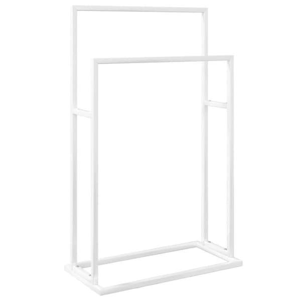 vidaXL Fristående handdukshängare vit 48x24x78,5 cm järn -  Handdukshängare