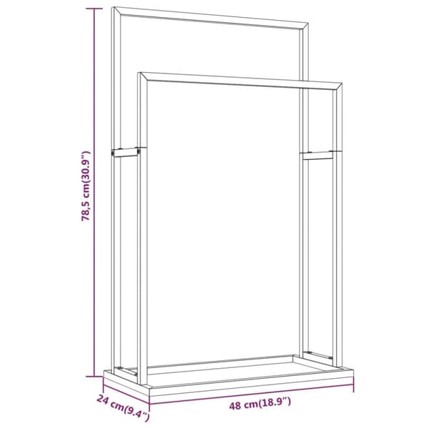 vidaXL Fristående handdukshängare vit 48x24x78,5 cm järn -  Handdukshängare
