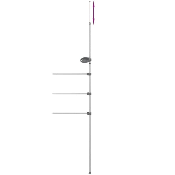 vidaXL håndklædestativ 47x280 cm aluminium - Håndklædeholdere