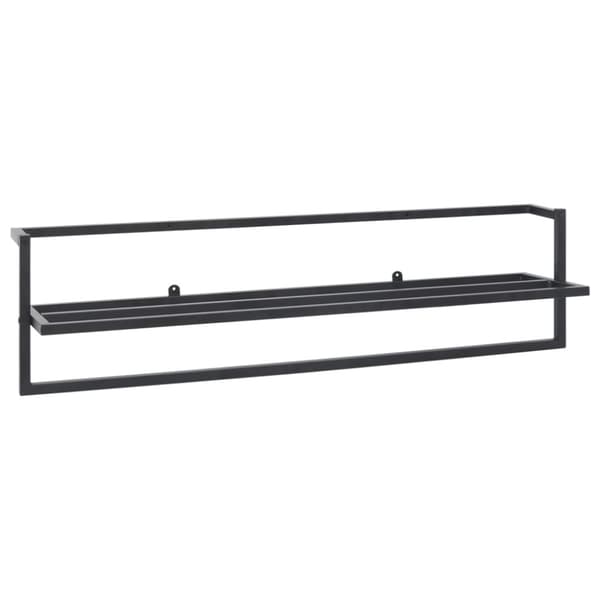 vidaXL håndklædeholder 95x25x22 cm jern sort -  Håndklædeholdere