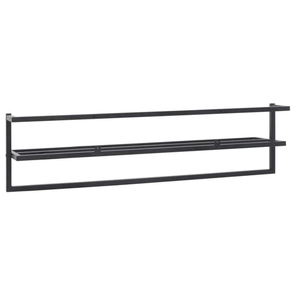 vidaXL håndklædeholder 95x25x22 cm jern sort -  Håndklædeholdere