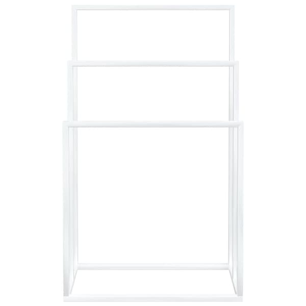 vidaXL Fristående handdukshängare vit 48x24x79 cm järn - Handdukshängare