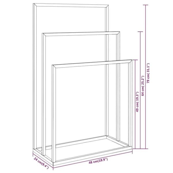vidaXL Fristående handdukshängare vit 48x24x79 cm järn - Handdukshängare
