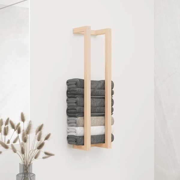vidaXL håndklædeholder 23x18x90 cm massivt fyrretræ -  Håndklædeholdere