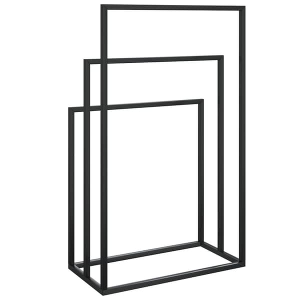 vidaXL fritstående håndklædeholder 48x24x79 cm jern sort -  Håndklædeholdere