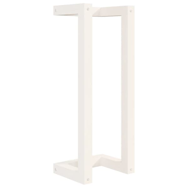vidaXL håndklædeholder 23x18x60 cm massivt fyrretræ hvid -  Håndklædeholdere