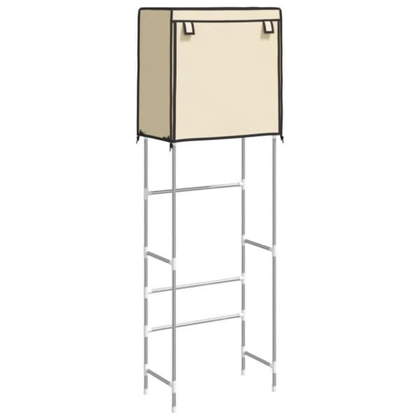vidaXL opbevaringsstativ 2 hylder 56x30x170 cm jern cremefarvet -  Håndklædeholdere