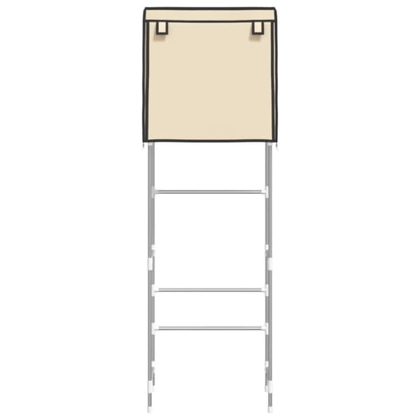 vidaXL opbevaringsstativ 2 hylder 56x30x170 cm jern cremefarvet -  Håndklædeholdere