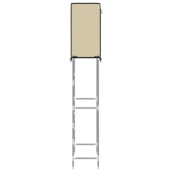 vidaXL opbevaringsstativ 2 hylder 56x30x170 cm jern cremefarvet -  Håndklædeholdere