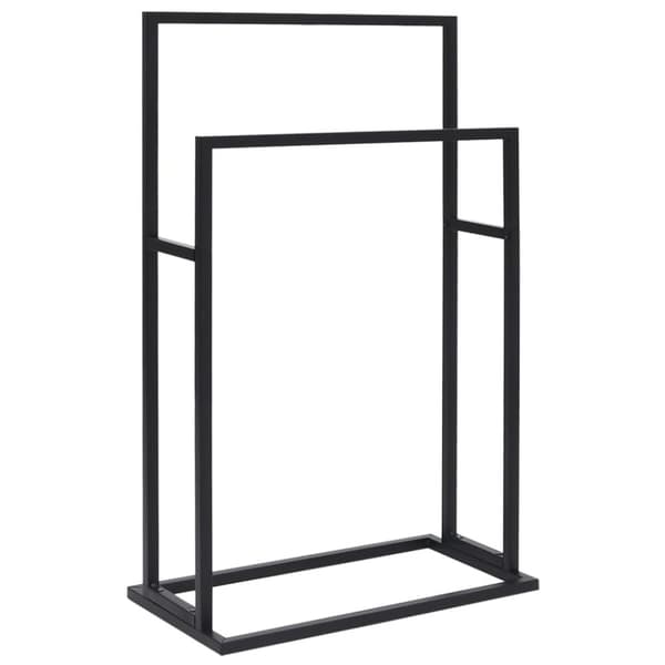 The Living Store fritstående håndklædeholder 48x24x78,5 cm jern sort -  Håndklædeholdere