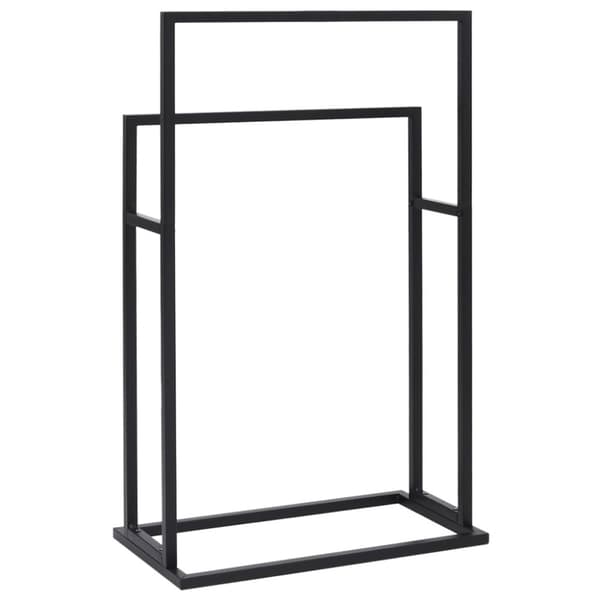 The Living Store fritstående håndklædeholder 48x24x78,5 cm jern sort -  Håndklædeholdere