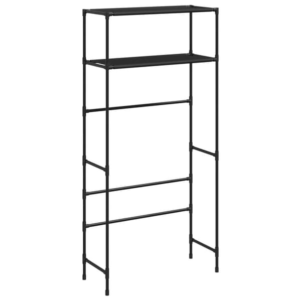 The Living Store opbevaringsstativ med 2 hylder 69x28x143 cm jern sort -  Håndklædeholdere