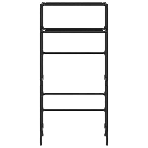 The Living Store opbevaringsstativ med 2 hylder 69x28x143 cm jern sort -  Håndklædeholdere