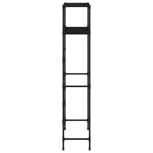 The Living Store opbevaringsstativ med 2 hylder 69x28x143 cm jern sort -  Håndklædeholdere