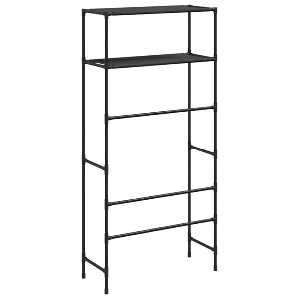 The Living Store opbevaringsstativ med 2 hylder 69x28x143 cm jern sort -  Håndklædeholdere