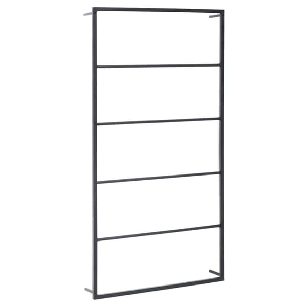 The Living Store håndklædeholder 60x10x116 cm stål sort -  Håndklædeholdere