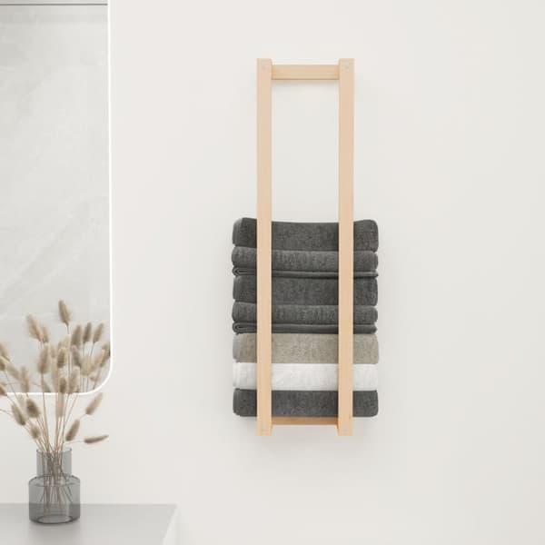 The Living Store håndklædeholder 23x18x90 cm massivt fyrretræ -  Håndklædeholdere