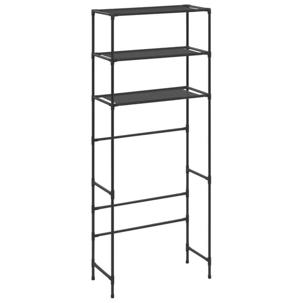 The Living Store opbevaringsstativ med 3 hylder 69x28x169 sort -  Håndklædeholdere