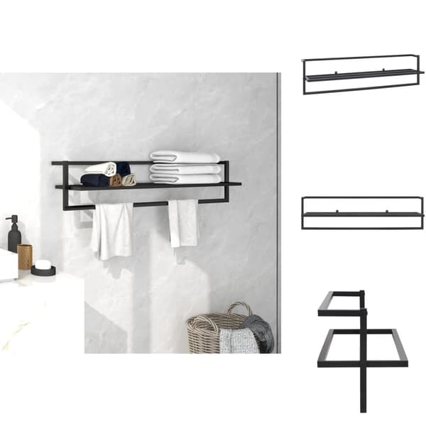 Håndklædeholdere - Living håndklædeholder 95x25x22 cm jern sort
