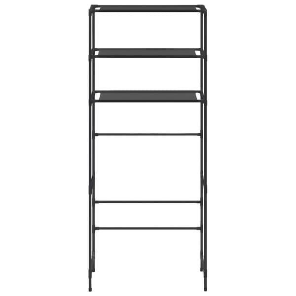 Håndklædeholdere - Living opbevaringsstativ med 3 hylder 69x28x169 sort