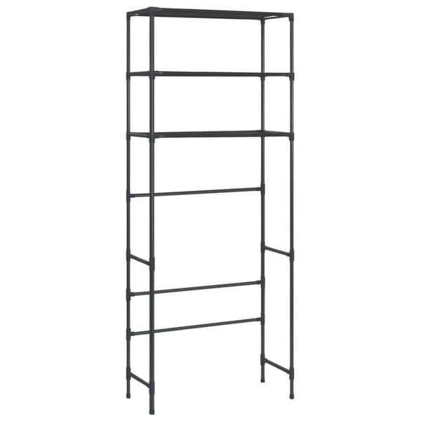 Håndklædeholdere - Living opbevaringsstativ med 3 hylder 69x28x169 sort