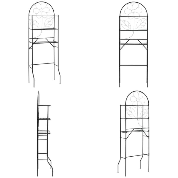 Badeværelsesstativ 60x33x174 cm sort - Stativ - Stativer - Home & Living