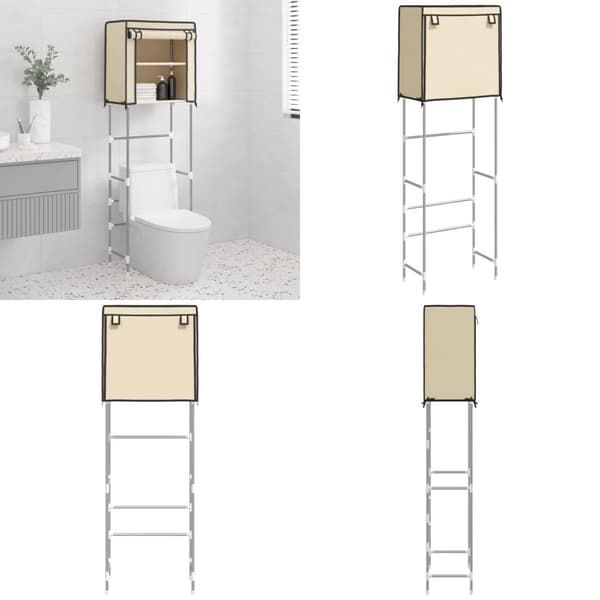 2-kerroksinen säilytyshylly WC-pytyn ylle kerma 56x30x170 cm - Wc Hylly - Säilytyshylly - Home & Living