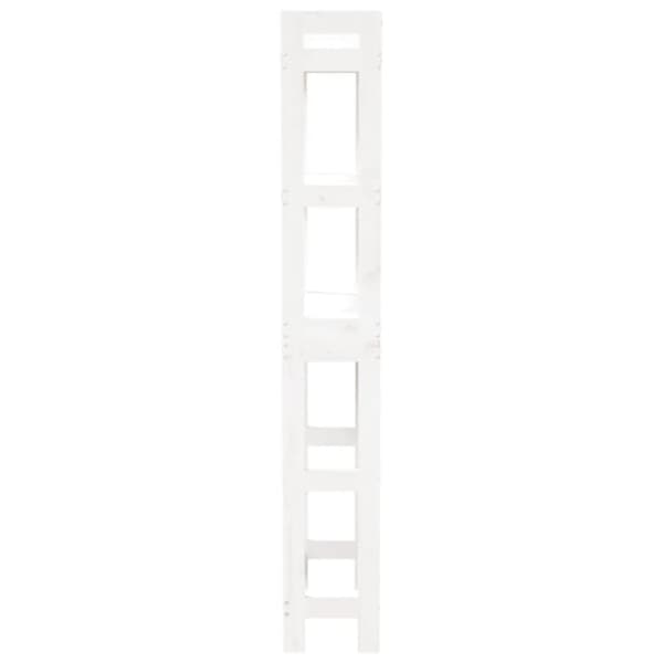 toiletstativ 63x26x171 cm massivt fyrretræ hvid