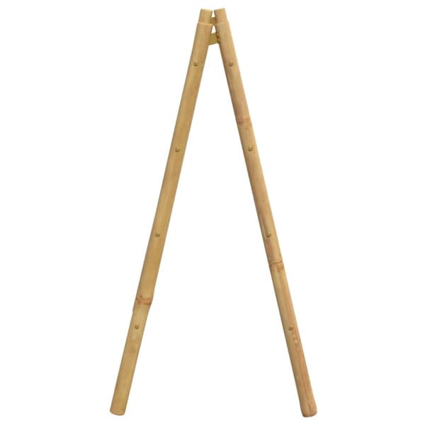 dobbelt håndklædestativ 90x50x100 cm 4 stænger bambus
