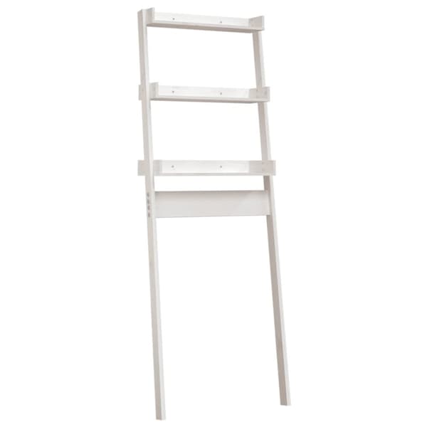 toiletstativ 63,5x32x179 cm massivt fyrretræ hvid