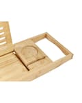 Miniatyrbild 8 av 9: Badkarshylla Ljus Bambu Utdragbar Badrumstillbehör Praktisk Multifunktionell Minimalistisk Stil Badrum