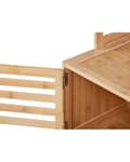 Miniatyrbild 7 av 11: Badrumshylla Bambu Ljust Trä Badrumsförvaring 6 Hyllplan 1 Dörr Minimalistisk Design