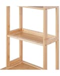 Miniatyrbild 8 av 11: Badrumshylla Bambu Ljust Trä Badrumsförvaring 6 Hyllplan 1 Dörr Minimalistisk Design