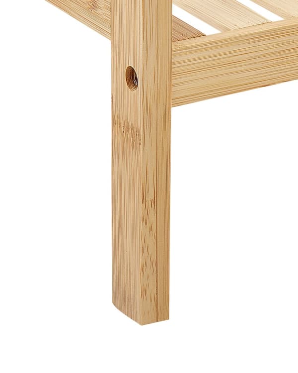 Hylla för Badrum Ljus Bambu 3 Hyllplan Badrumstillbehör Minimalistisk Naturlig Stil