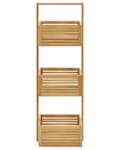 Miniatyrbild 4 av 6: Hylla för Badrum Bambu Ljus Bambu 3 Hyllplan Förvaring Minimalistisk Stil Badrum Toalett