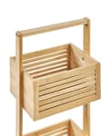 Miniatyrbild 5 av 6: Hylla för Badrum Bambu Ljus Bambu 3 Hyllplan Förvaring Minimalistisk Stil Badrum Toalett