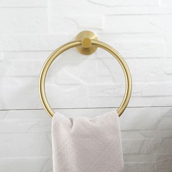 Badeværelseshylde RING 332915B MIST 05 Børstet Guld
