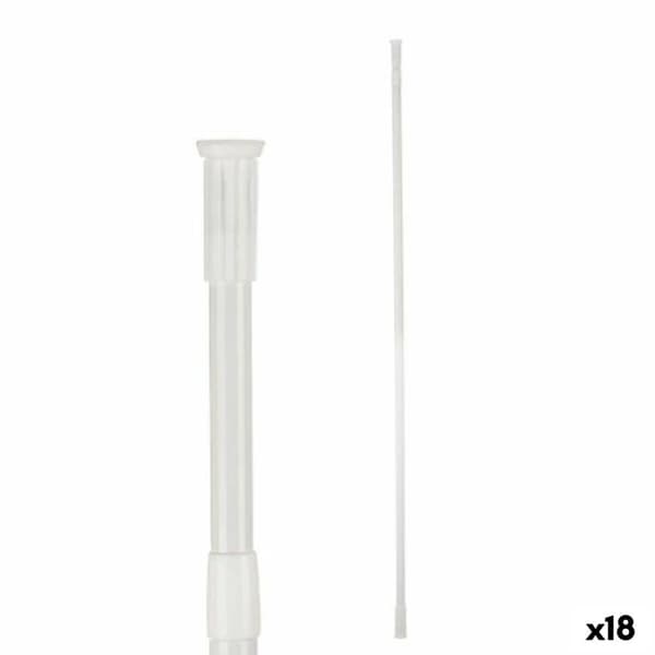 Utdragbar stång Berilo B0638 140-260CM Vit Aluminium 260 x 2,2 x 2,2 cm För dusch (18 antal)
