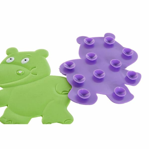 Bademåtte DKD Home Decor 10 x 1 x 13 cm Syren Grøn Børns PVC (2 enheder)