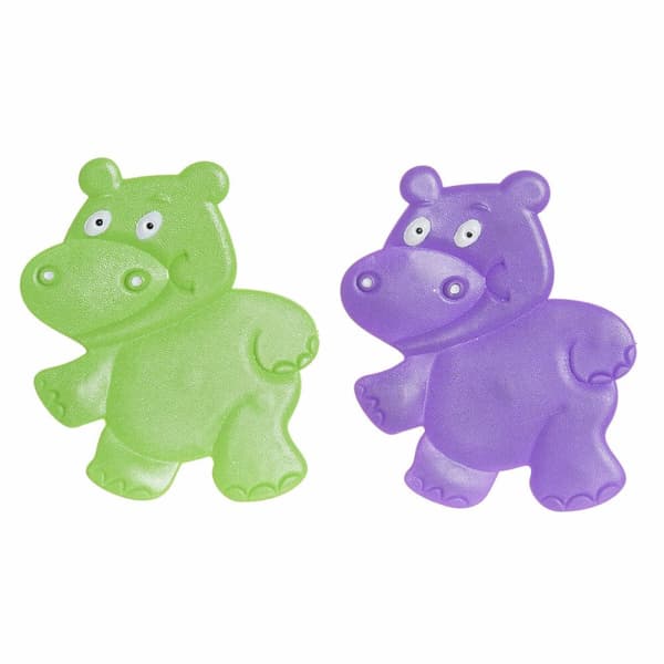 Bademåtte DKD Home Decor 10 x 1 x 13 cm Syren Grøn Børns PVC (2 enheder)