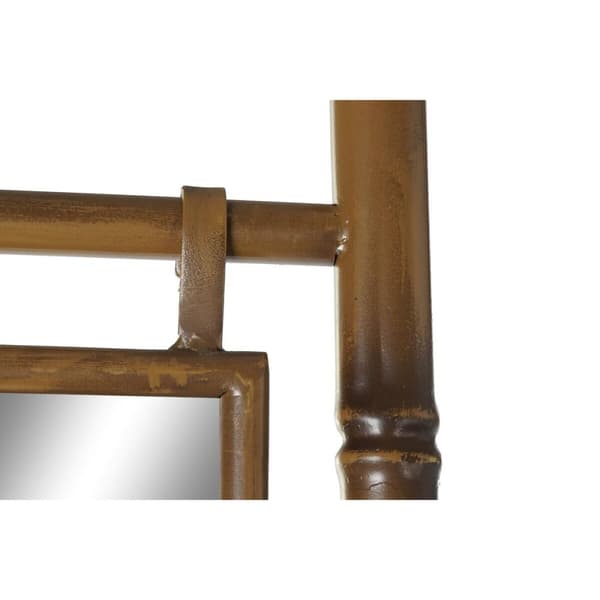 Fritstående håndklædestativ DKD Home Decor Spejl Metal Sennep (55 x 3 x 190 cm)