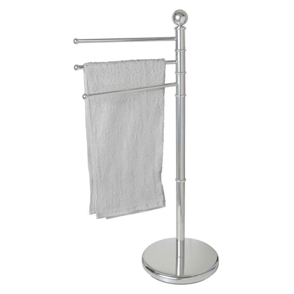 Fritstående håndklædestativ Wenko Exclusive 90 x 48.5 x 28.5 cm Sølvfarvet