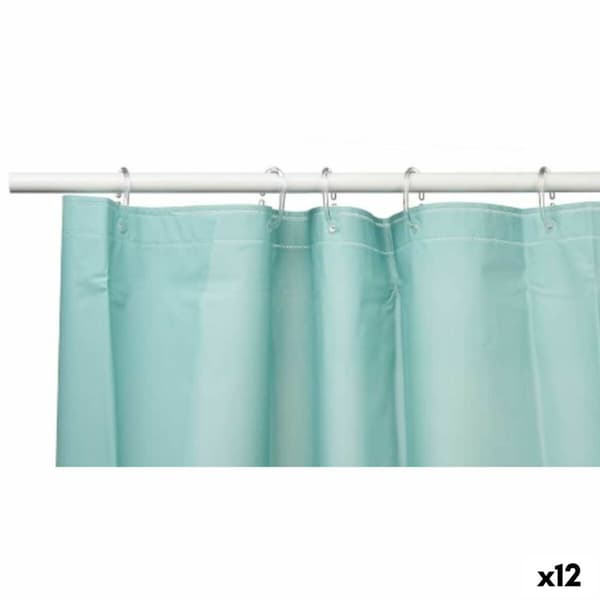 Brusebadsforhæng Berilo SC-MIX-01-GREEN Grøn Polyetylen EVA 180 x 180 cm (12 enheder)