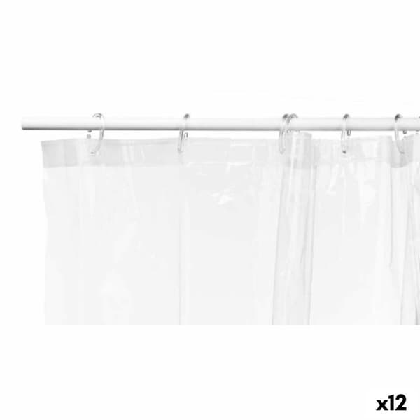Brusebadsforhæng Berilo SC-MIX-01-TRANSP Gennemsigtig Polyetylen EVA 180 x 180 cm (12 enheder)