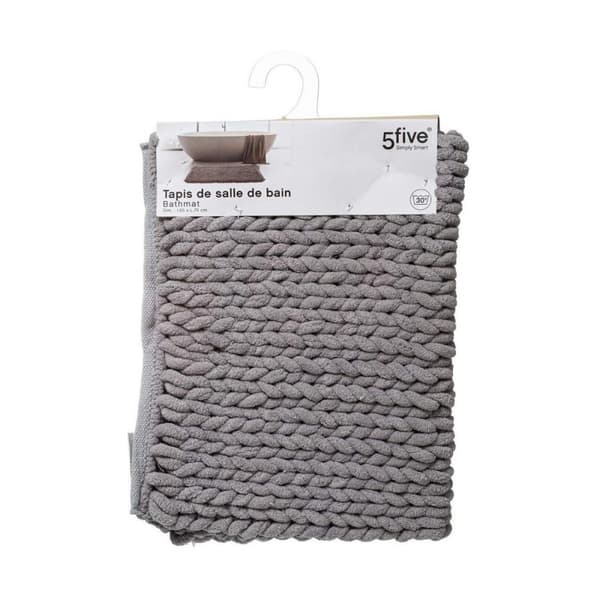 Badeteppe 5five Simply Smart Grå Polyester 50 x 75 cm