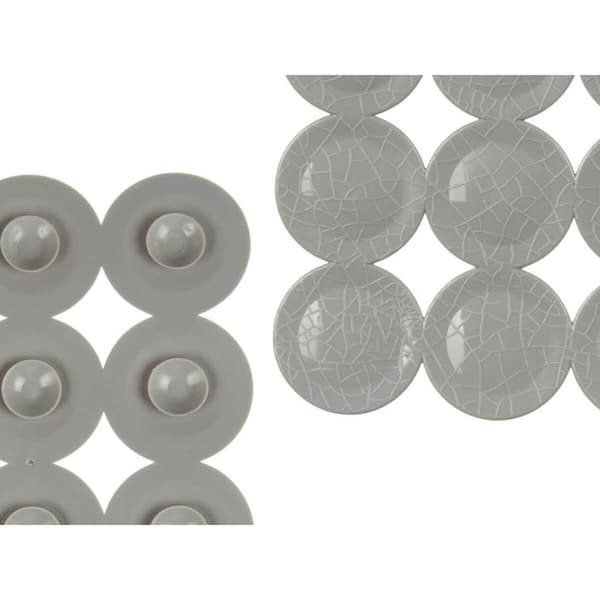 Luistamaton suihkumatto Harmaa PVC 68 x 36 x 1 cm (6 osaa)