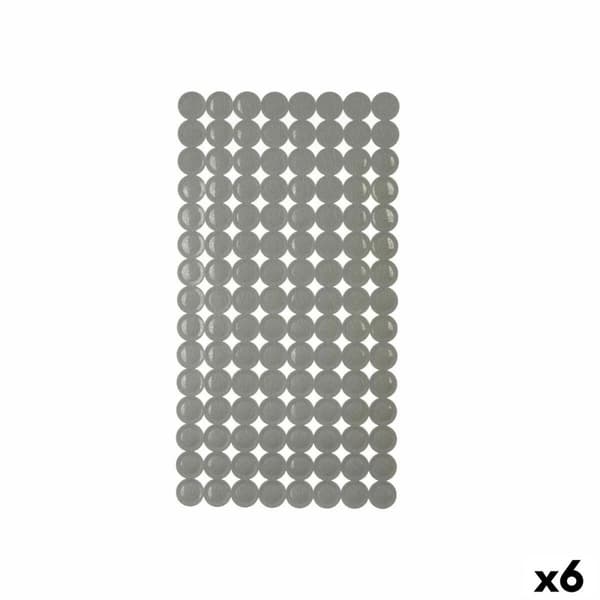 Luistamaton suihkumatto Harmaa PVC 68 x 36 x 1 cm (6 osaa)