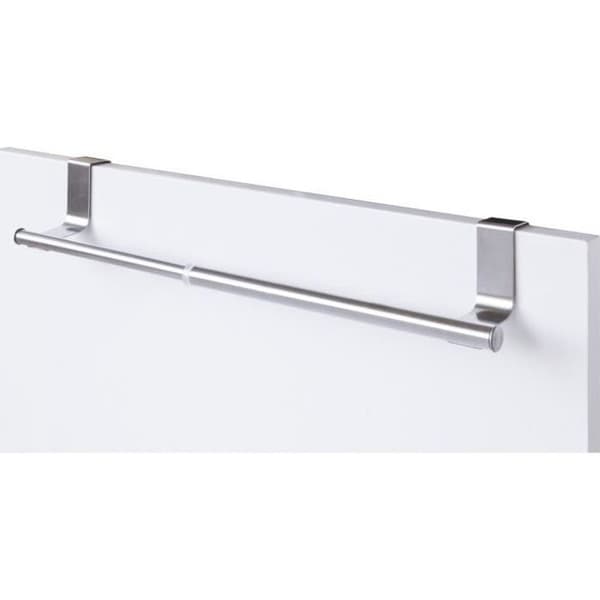 Handdukshållare - Kromad - Utsträckbar - Brossad rostfri stål - 35 x 3,5 cm - Modern design